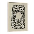 Obraz w ramie 50x70 - Zaklęte Wnętrza - boho plakat, czarne kropki kreski - rama drewno