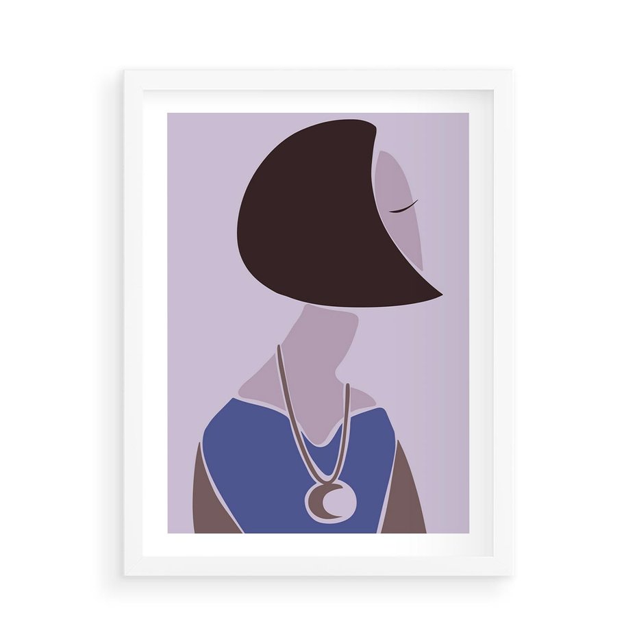 Plakat w ramie 50x70 - Kobieca Esencja - nowoczesny plakat, modern art - rama biała