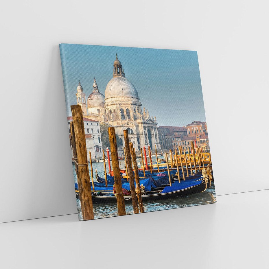 Obraz na płótnie 60x60 - Urok Wenecji - fotografia, przystań w Wenecji