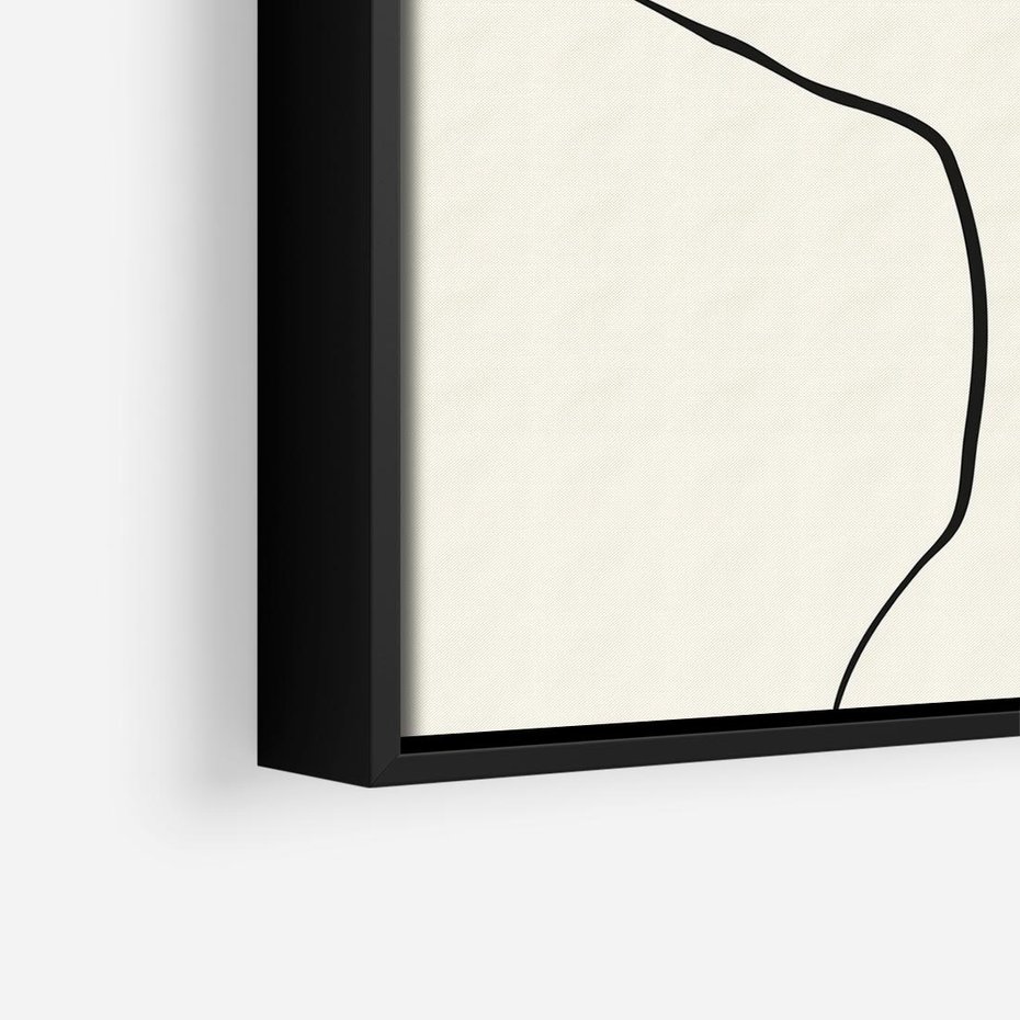 Obraz w ramie 50x50 - Tajemniczy Rytm - kobieta, posąg - rama czarna