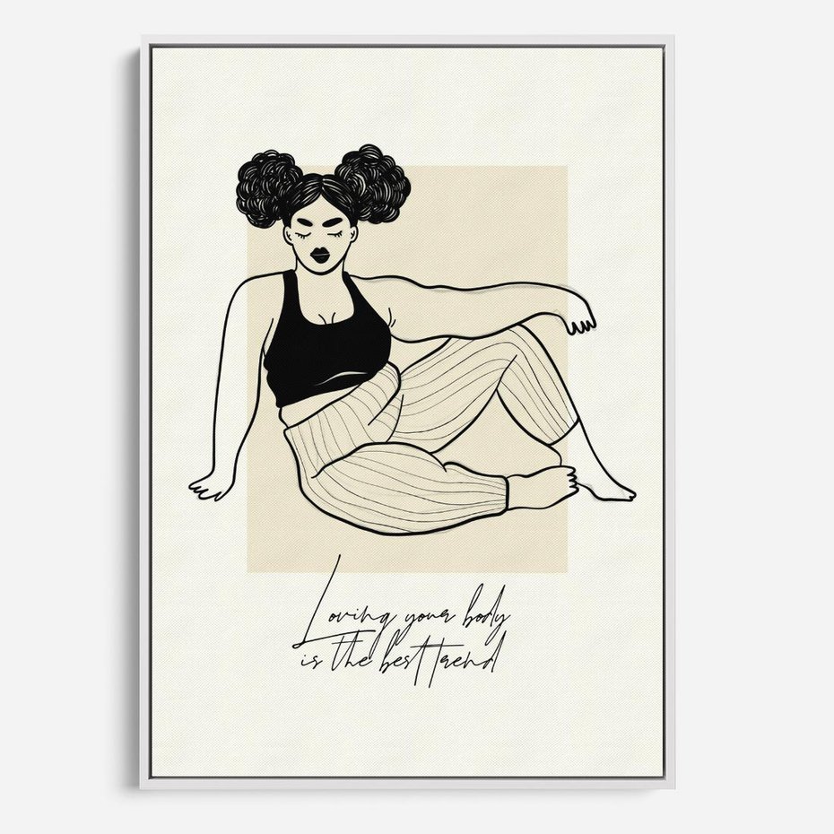 Obraz w ramie 50x70 - Kobieca Moc - nowoczesna sztuka kobieca, plakat - rama biała