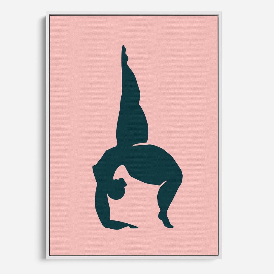 Obraz w ramie 70x100 - Zaklęte Wzory - abstrakcja, kobieca sylwetka - rama biała