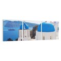 Obraz na płótnie 150x50 - Perspektywa na Santorini - Santorini, perspektywa
