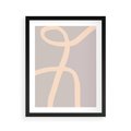 Plakat w ramie 40x50 - Beżowe Boho Zaplątanie - minimalistyczny obraz, nowoczesny - rama czarna