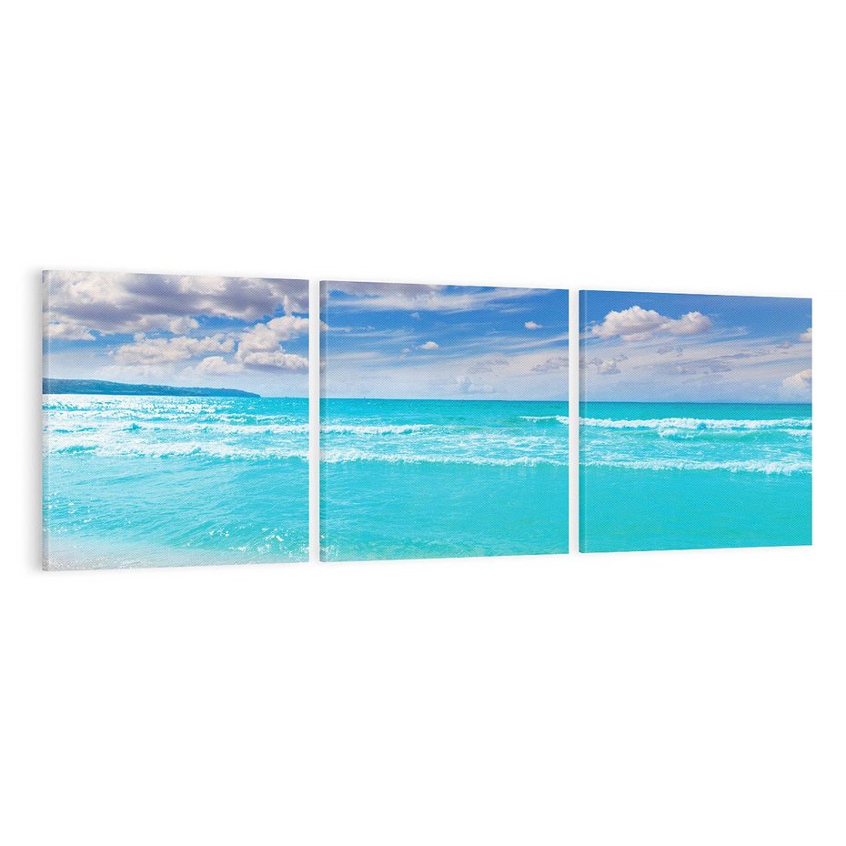 Obraz na płótnie 150x50 - Idylliczna plaża nad morzem - plaża, morze