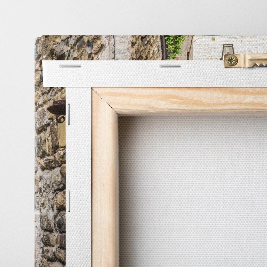 Obraz na płótnie 50x50 - Urok Uliczki we Włoszech - uliczka, Włochy