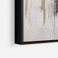 Obraz w ramie 50x50 - Odyseja w świetle i cieniu - abstrakcja, porysowana ściana - rama czarna