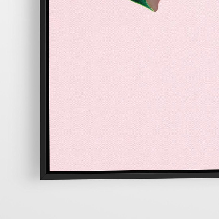 Obraz w ramie 70x50 - Siła Natury - liście, monstera - rama czarna