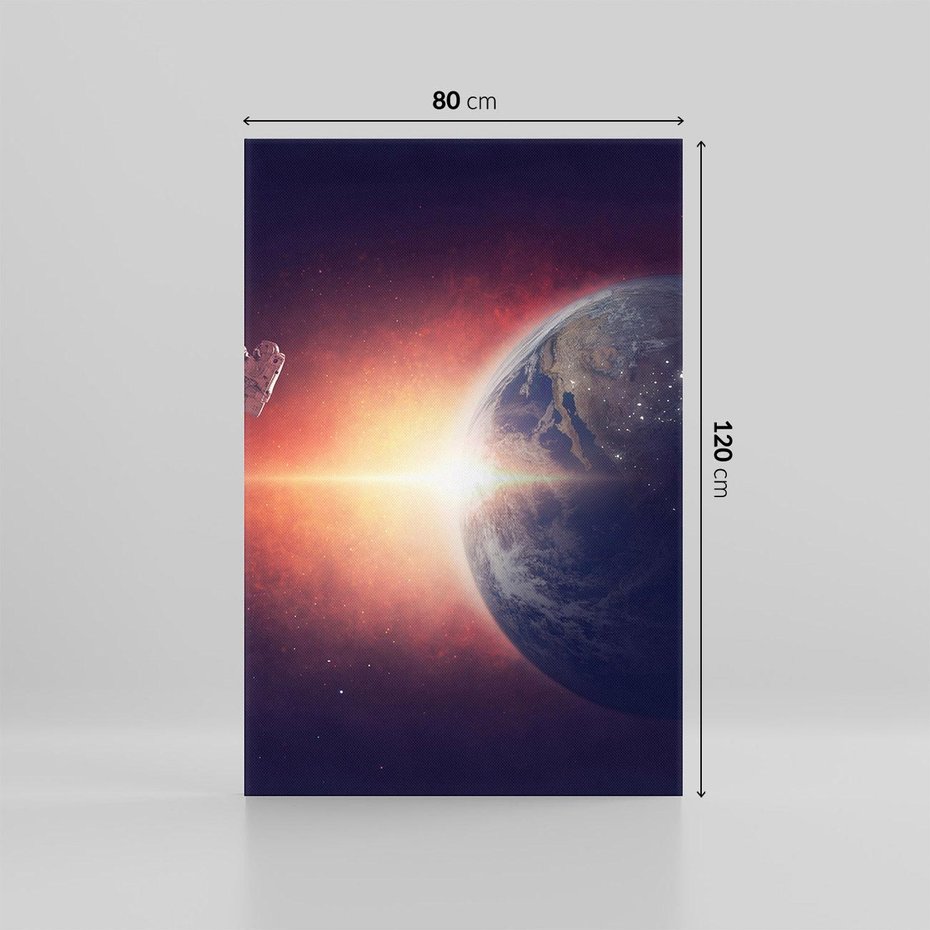 Obraz na płótnie 80x120 - Kosmiczne horyzonty - kosmos, ziemia