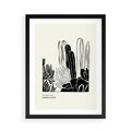 Plakat w ramie 50x70 - Boho Oaza - kaktusy, rośliny - rama czarna