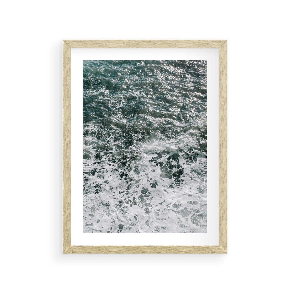 Plakat w ramie 30x40 - Sztormowa Przygoda - morze, ocean - rama drewno
