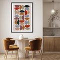 Plakat bez ramy 21x30 - Kolorowe Echo Boho - abstrakcyjny obraz, geometryczna kompozycja