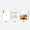 Zestaw obrazy w ramie 40x50 galeria - Liście, jesień, kompozycja - rama biała