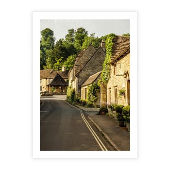 Plakat bez ramy 50x70 - Magiczna podróż w głąb miasta - uliczka, perspektywa