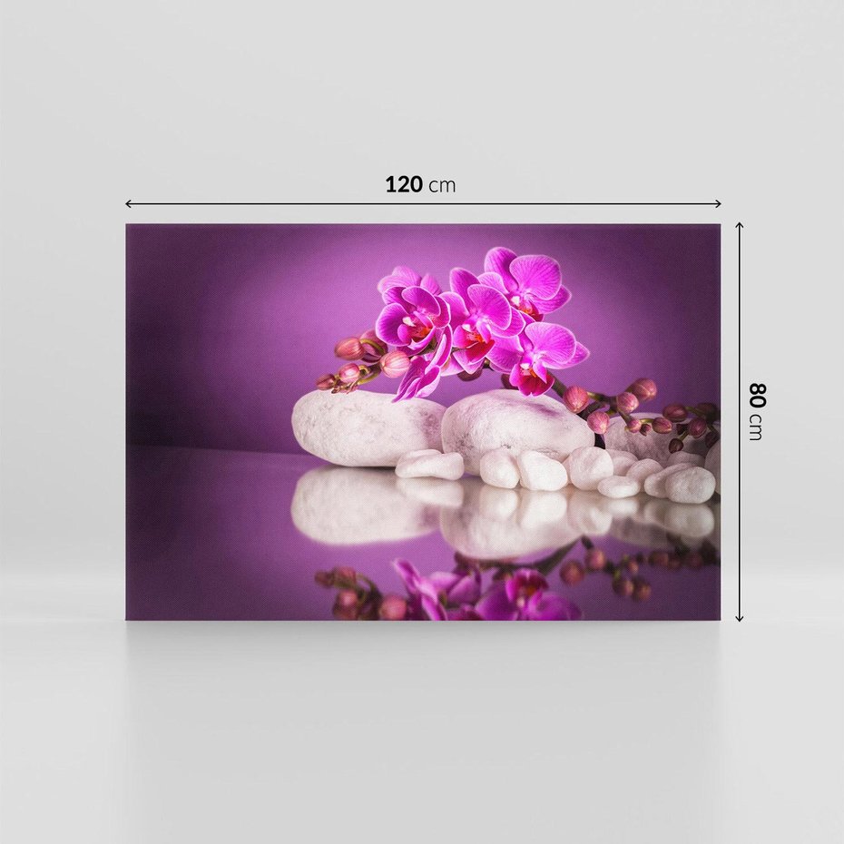 Obraz na płótnie 120x80 - Kwiatowy Relaks - orchidea, kwiat