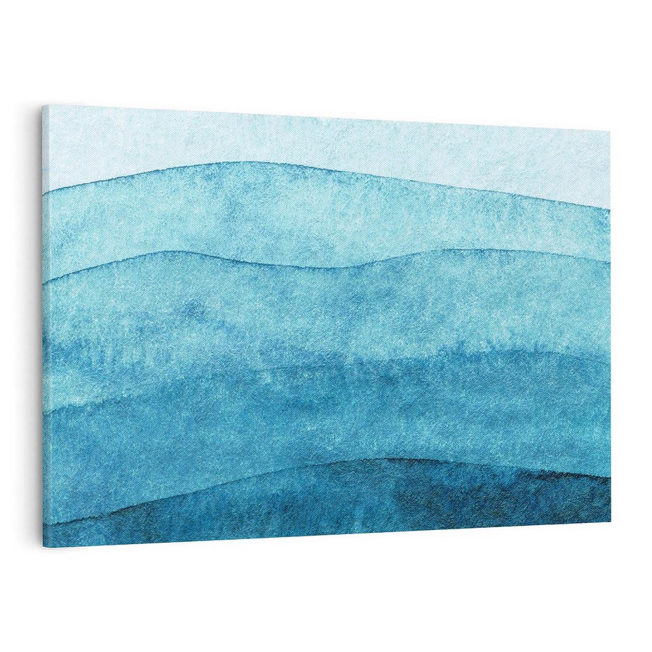 Obraz na płótnie 100x70 - Kolorowe fale akwareli - akwarela, fale