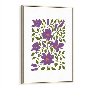 Obraz w ramie 50x70 - Rozmyte Granice - kwiaty, kompozycja - rama drewno