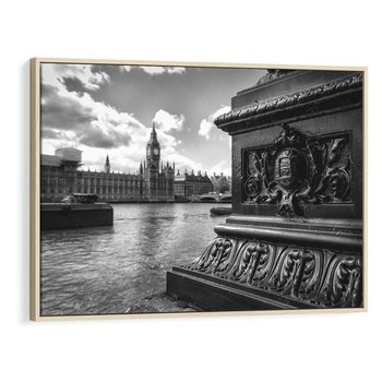 Obraz w ramie 100x70 - Pejzaż kruchości i siły - Londyn, Tamiza - rama drewno