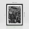 Plakat w ramie 30x40 - Kontrastujące miasto - miasto, biało - rama czarna