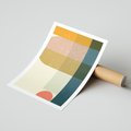 Plakat bez ramy 30x40 - Geometryczna Grafika na Plakacie - geometryczna nowoczesna grafika, minimalizm