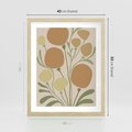 Plakat w ramie 40x50 - Uspokojenie Wśród Roślin - nowoczesny plakat, roślinność - rama drewno