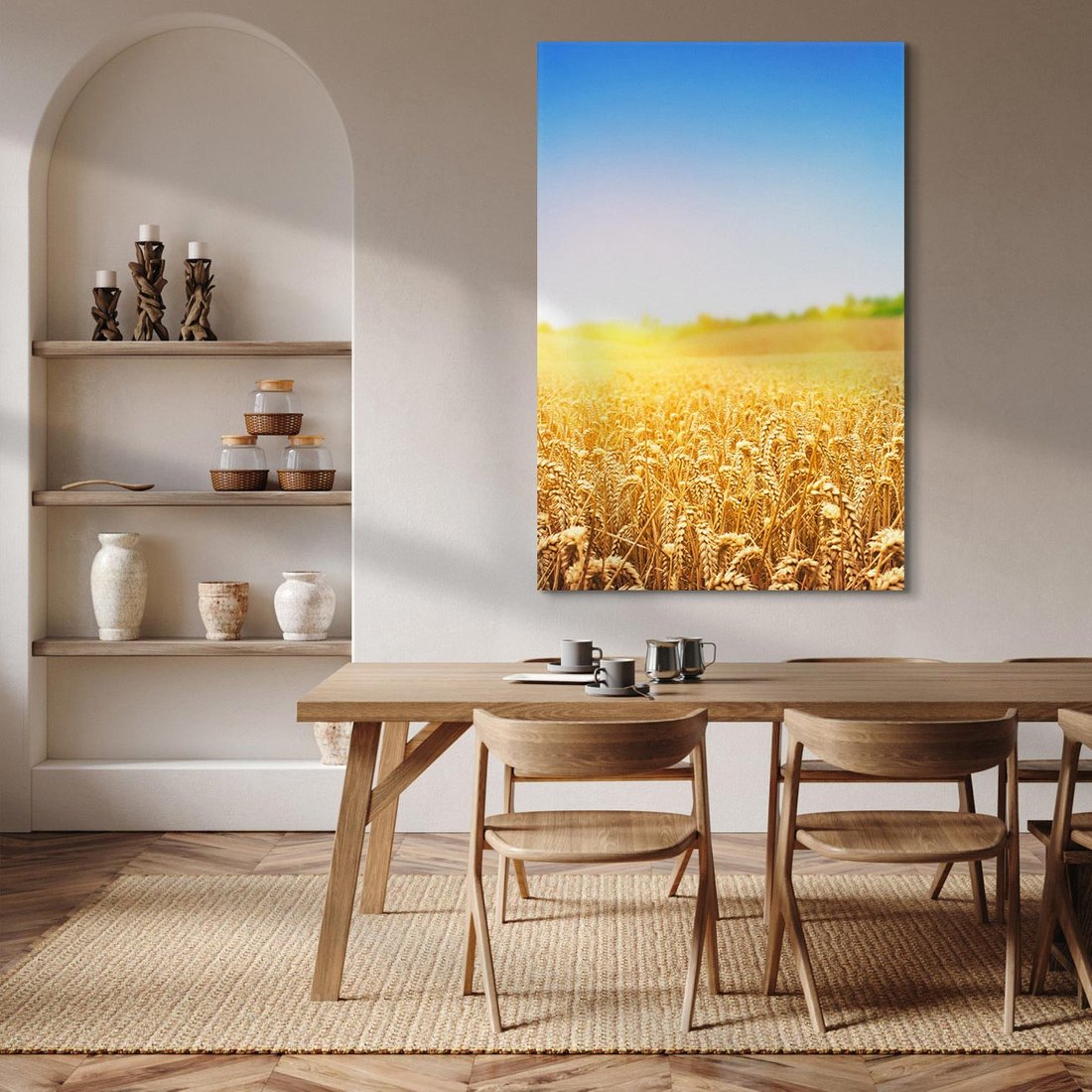 Obraz na płótnie 50x70 - Żyzne Pola - pole, pszenicy