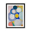 Plakat w ramie 50x70 - Rozkwitająca Symfonia Serca - abstrakcyjne geometryczne kształty, olejny obraz - rama czarna
