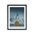 Plakat w ramie 30x40 - Urok Norweskich Domków - Skandynawia, Norwegia - rama czarna