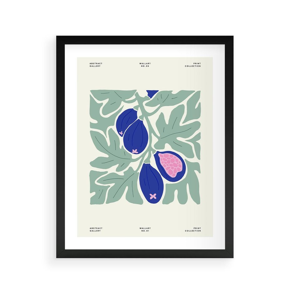 Plakat w ramie 40x50 - Symfonia Przestrzeni - figi, plakat - rama czarna