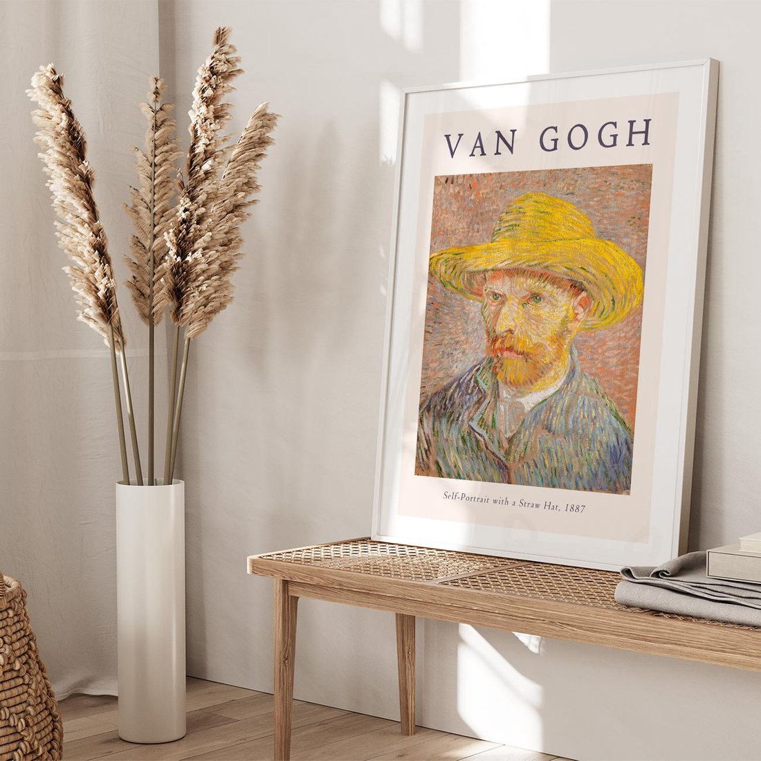 Plakat bez ramy 50x70 - Autoportret van Gogha - van gogh, autoportret