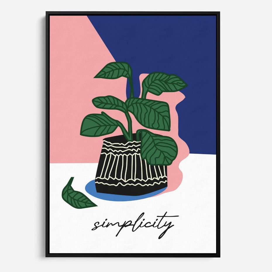 Obraz w ramie 70x100 - Tajemnicze Wibracje - tygrys, kwiaty - rama czarna