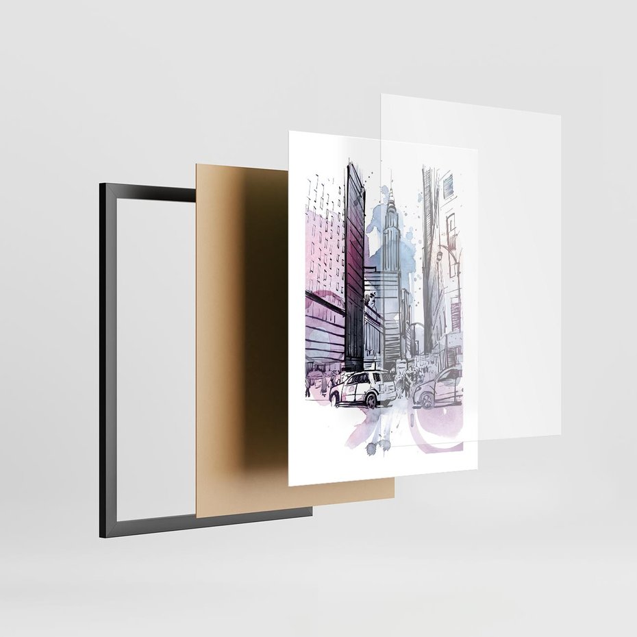 Plakat w ramie 30x40 - Miasto ożywione pulsującym życiem - szkocja, miasto - rama czarna