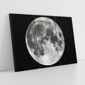 Obraz na płótnie 120x80 - Księżycowa Aura - zdjęcie, ogromny księżyc na czarnym tle