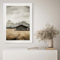 Plakat bez ramy 30x40 - Surowa Przestrzeń i Górski Ustronny Azyl - chatka w górach, góry