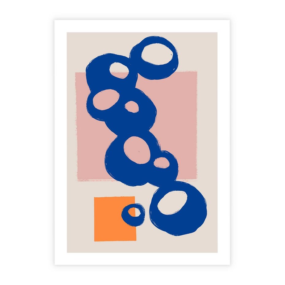 Plakat bez ramy 30x40 - Migocące Plamiste Echa - abstrakcja, nowoczesny plakat