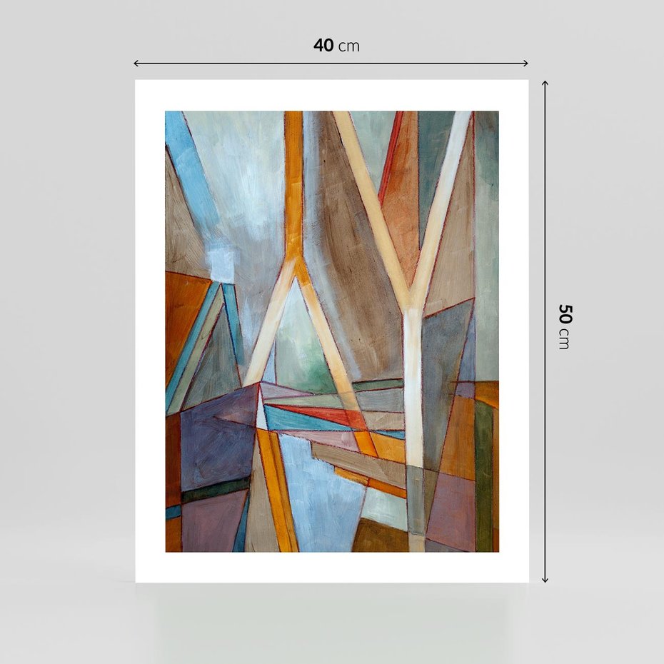 Plakat bez ramy 40x50 - Geometria abstrakcji - abstrakcja, geometria