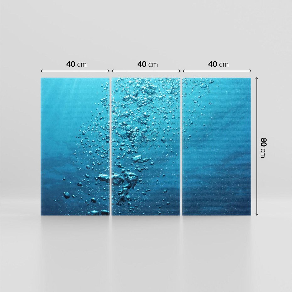 Obraz na płótnie 120x80 - Gra Bąbelków - woda, bąbelki