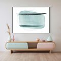 Obraz w ramie 100x70 - Turkusowy Świat - minimlizm, abstrakcja - rama czarna