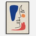 Obraz w ramie 50x70 - Rozbijające Symfonie Form - abstrakcyjny obraz, przypomina twarz - rama czarna