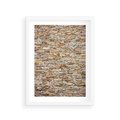 Plakat w ramie 30x40 - Mur z cegieł - surowa elegancja - mur, cegły - rama biała