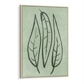 Obraz w ramie 50x70 - Energetyczne Ekspresje Natury - zielony plakat, roślinne motywy - rama drewno