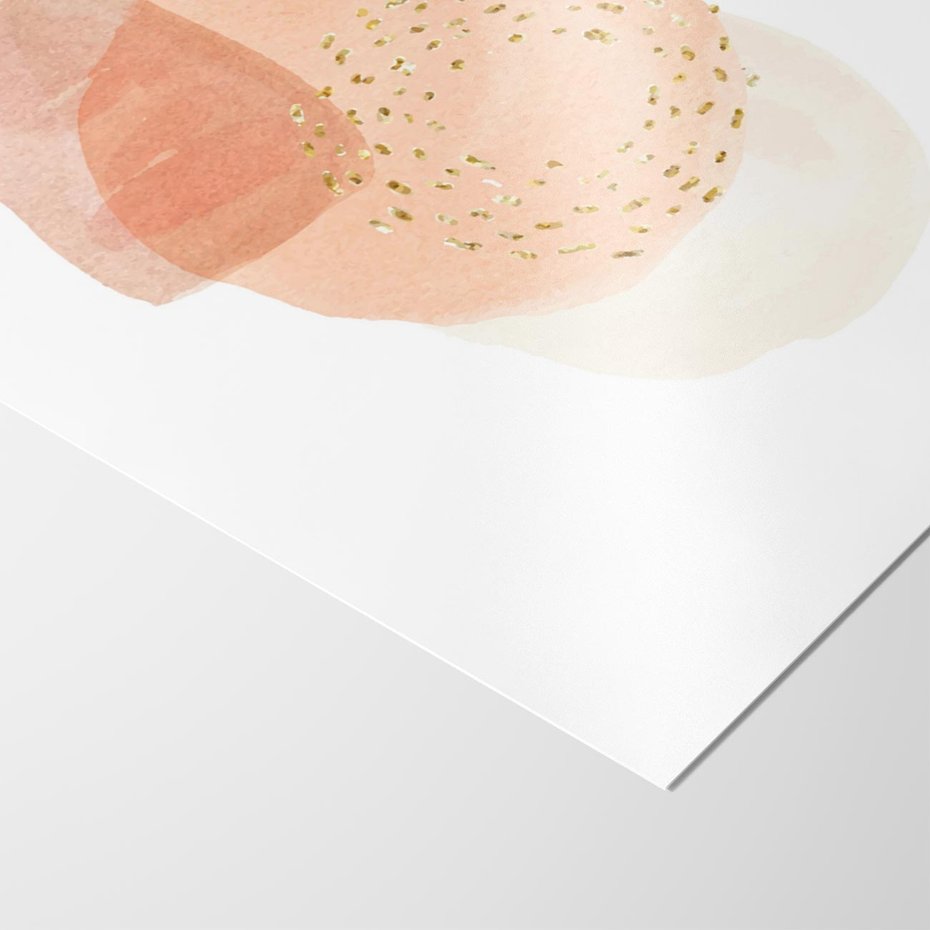 Plakat bez ramy 21x30 - Migotliwe Kształty i Plamy - abstrakcyjne akwarelowe plamy, minimalizm