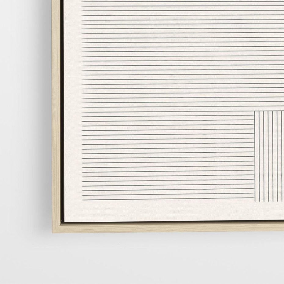 Obraz w ramie 70x50 - Geometryczna Elegancja Mid Century - mid century, minimalizm - rama drewno