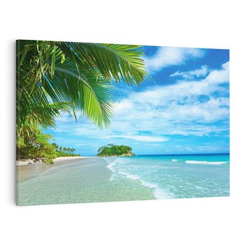 Obraz na płótnie 100x70 - Ucieczka do Raju - wyspa tropikalna, plaża