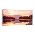 Obraz na płótnie 100x50 - Harmonia natury - góry, jezioro