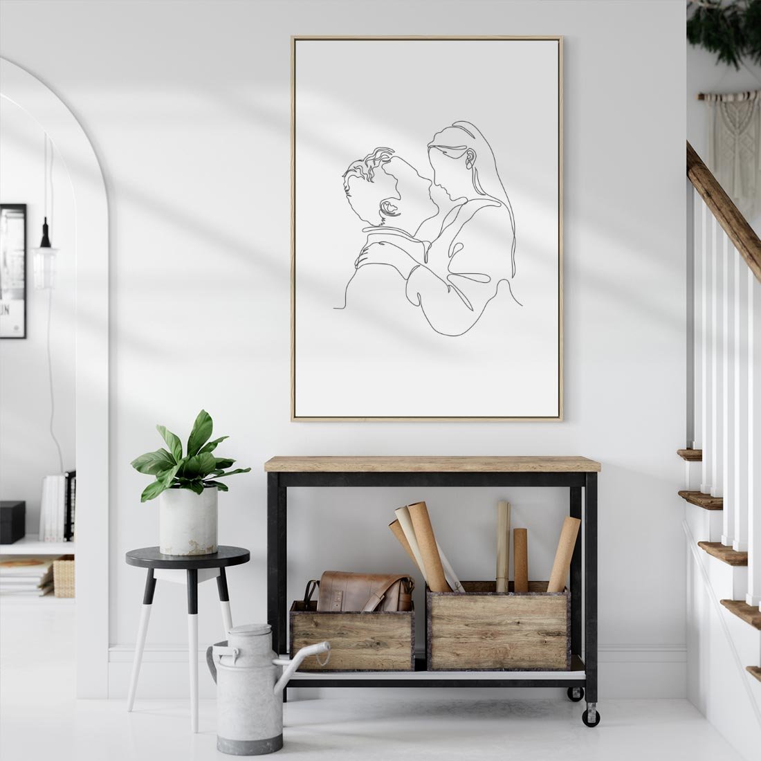 Obraz w ramie 80x120 - Bezgraniczne Tańce - para zakochanych, kobieta i mężczyzna - rama drewno