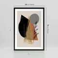 Plakat w ramie 50x70 - Wibracje Barw Ziemi - abstrakcyjny obraz, dziwne formy - rama czarna