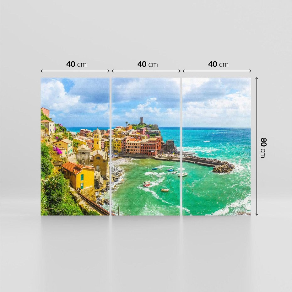 Obraz na płótnie 120x80 - Morze włoskich łodzi - Włochy, łodzie