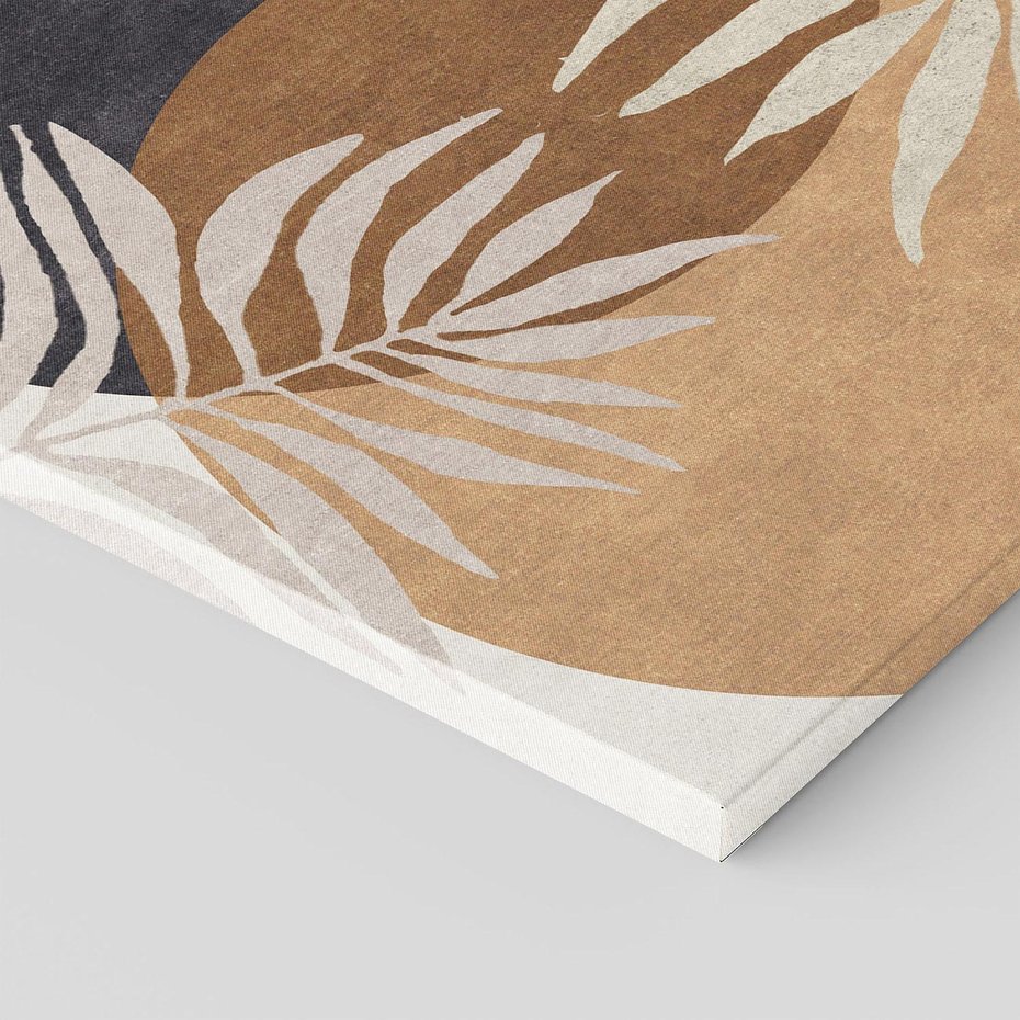 Obraz na płótnie 40x40 - Kompozycje ukrytych myśli - symetria, dwa koła po środku