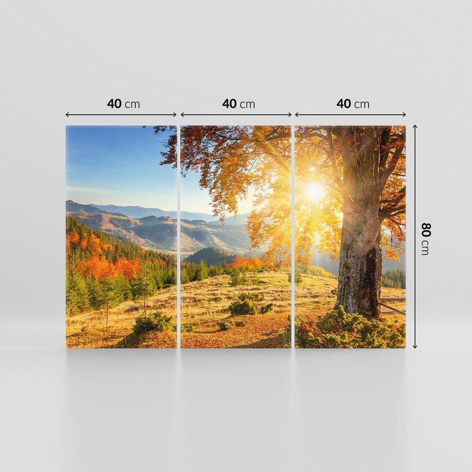 Obraz na płótnie 120x80 - Bliskość natury - góry, drzewo